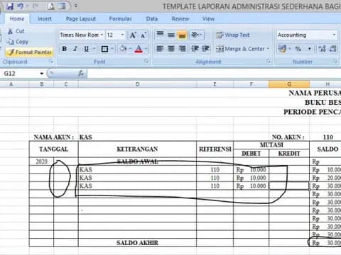 TEMPLATE EXCEL UNTUK PENCATATAN TRANSAKSI KEUANGAN 2