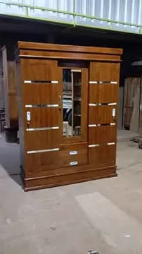 Dijual Lemari Sliding 3 Pintu - Kayu Jati 4