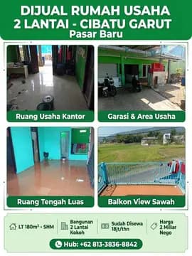 DIJUALRUMAH/USAHA3LANTAI DiPASAR BARU CIBATU garUT 2