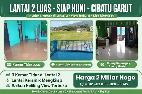 DIJUALRUMAH/USAHA3LANTAI DiPASAR BARU CIBATU garUT 3