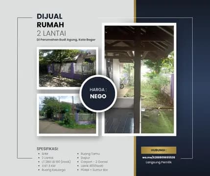 Dijual Rumah 2 Lantai di Perumahan Budi Agung, Kot 3