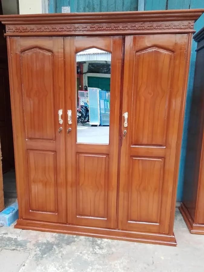 Jual Lemari 3 Pintu Kayu Medang - Baru