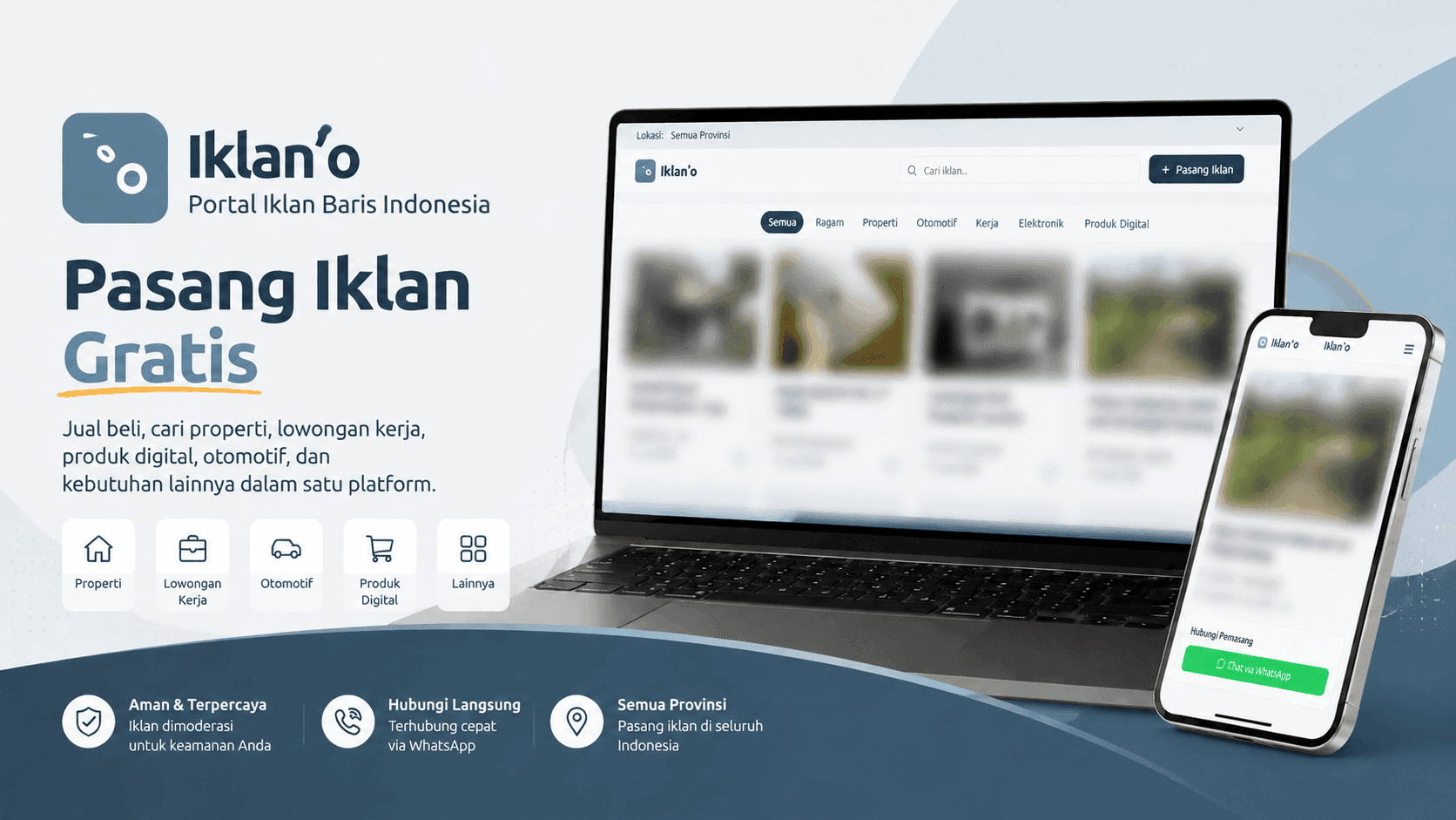 Pasang Iklan Gratis di Iklan`o
